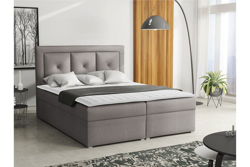 Moden Kontinentalseng 160x215 cm - Grå - Møbler - Senger - Kontinentalsenger