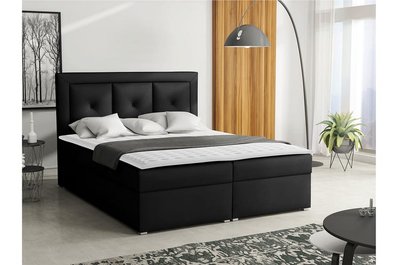 Moden Kontinentalseng 160x215 cm - Svart - Møbler - Senger - Kontinentalsenger