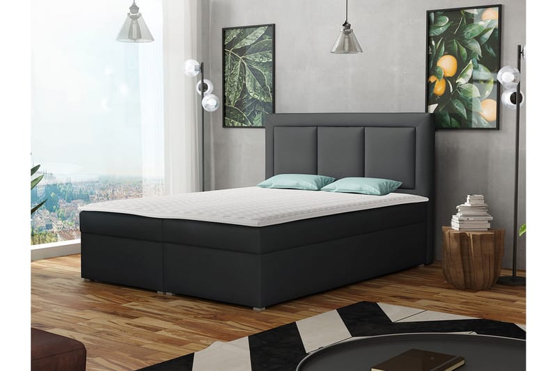 Moden Kontinentalseng 180x215 cm - Svart - Møbler - Senger - Kontinentalsenger
