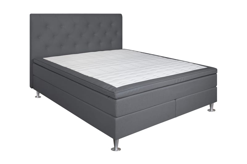 Möllosund Komplett Sängpaket Medium/Fast 180x200 - Lysegrå - Møbler - Senger - Komplett sengepakke