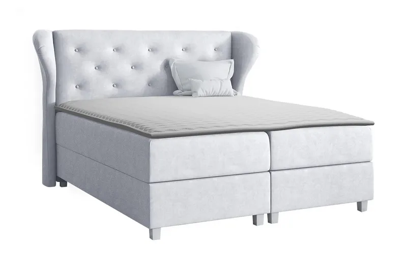 Naurstad kontinentalseng 120x200, Lysegrå