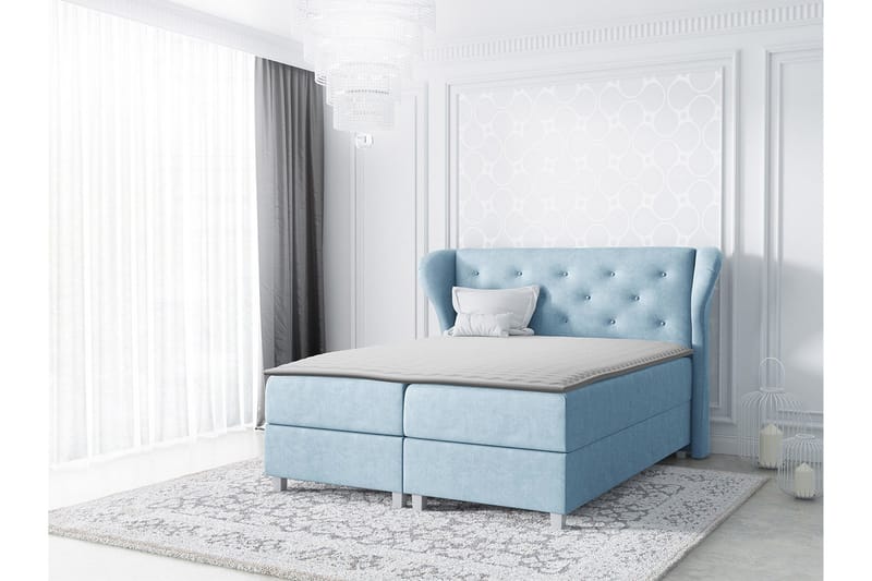 Naurstad kontinentalseng 160x200 - Blå - Møbler - Senger - Kontinentalsenger