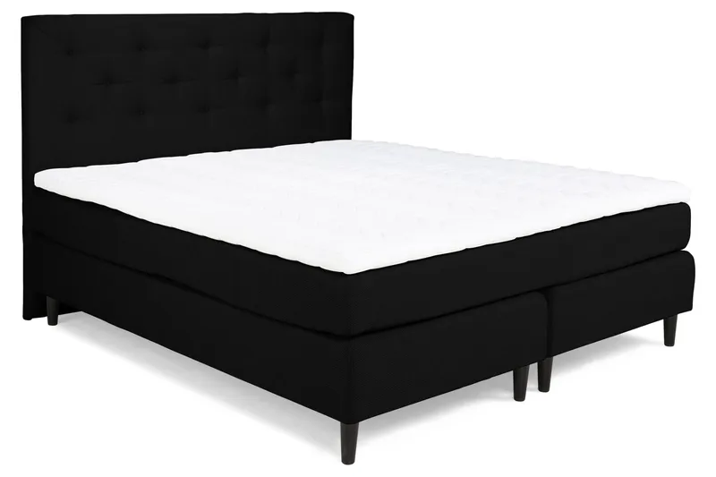 Nice Deluxe Komplett Sengepakke 160x200 - Svart - Møbler - Senger - Kontinentalsenger
