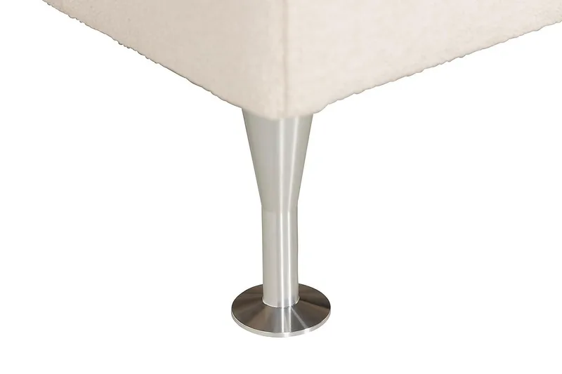 Oslo Luksus Komplett Seng Pakke Kontinentalseng 180x200 cm med Knapper trukket sengegavl - Beige - Møbler - Senger - Kontinentalsenger