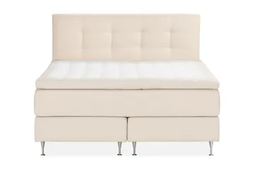 Oslo Luksus Komplett Seng Pakke Kontinentalseng 180x200 cm med Knapper trukket sengegavl