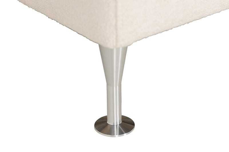 Oslo Lyx Komplett Sengpakke Boucle Knappegavl 160x200 cm - Beige - Møbler - Senger - Komplett sengepakke