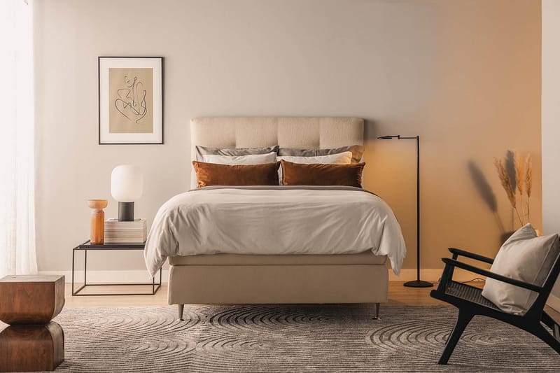 Oslo Lyx Kontinentalseng 120x200 cm - Beige - Møbler - Senger - Kontinentalsenger