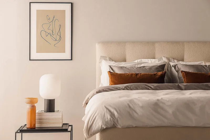 Oslo Lyx Kontinentalseng 160x200 cm - Beige - Møbler - Senger - Kontinentalsenger