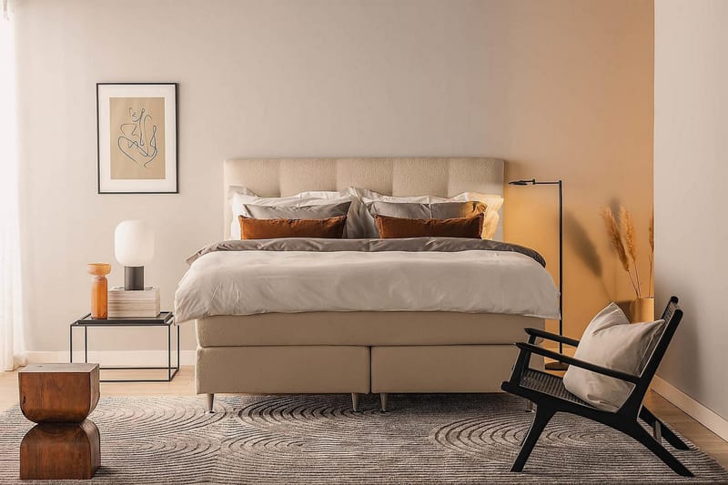 Oslo Lyx Kontinentalseng 160x200 cm - Beige - Møbler - Senger - Kontinentalsenger