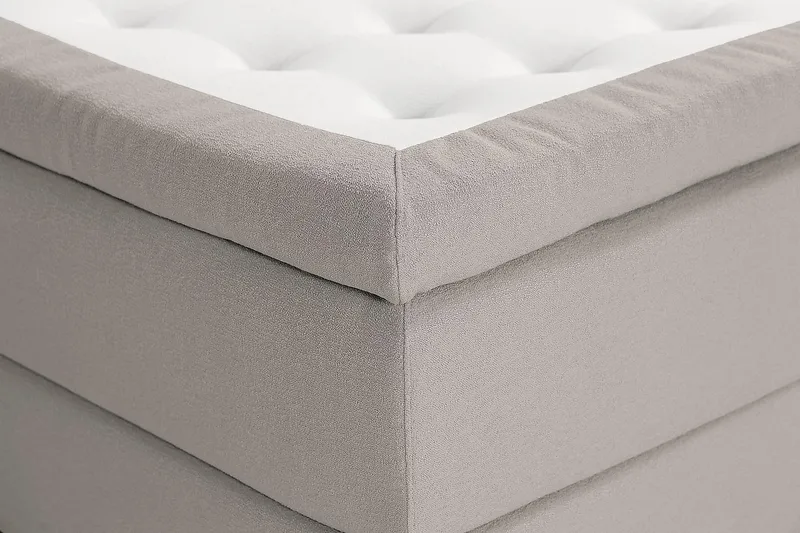 Oslo Lyx Kontinentalseng Boucle 120x200 - Grå - Møbler - Senger - Kontinentalsenger