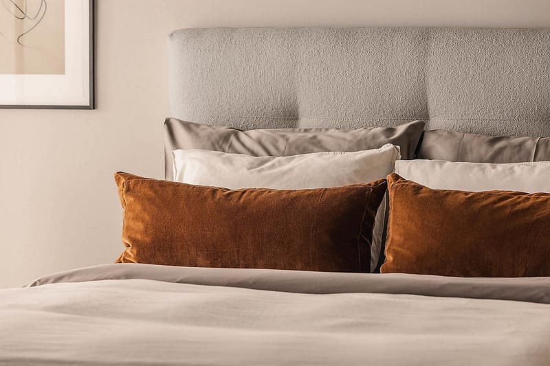 Oslo Lyx Kontinentalseng Boucle 120x200 - Grå - Møbler - Senger - Kontinentalsenger