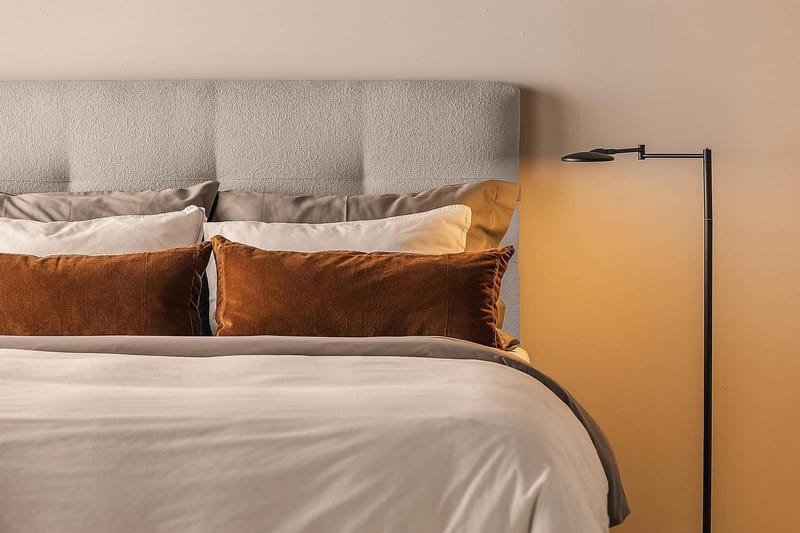 Oslo Lyx Kontinentalseng Boucle 120x200 - Grå - Møbler - Senger - Kontinentalsenger