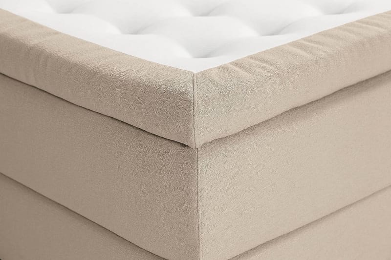 Oslo Lyx Kontinentalseng Boucle 140x200 - Beige - Komplett sengepakke - Kontinentalsenger