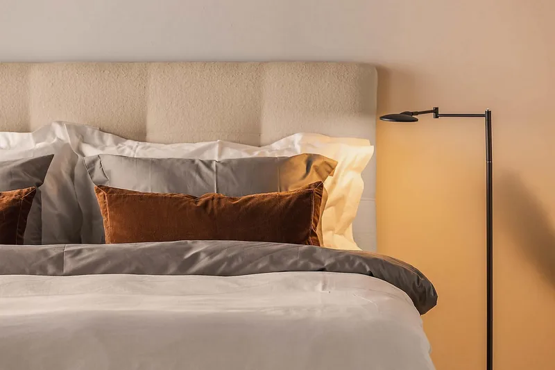 Oslo Lyx Kontinentalseng Boucle 160x200 - Beige - Møbler - Senger - Kontinentalsenger