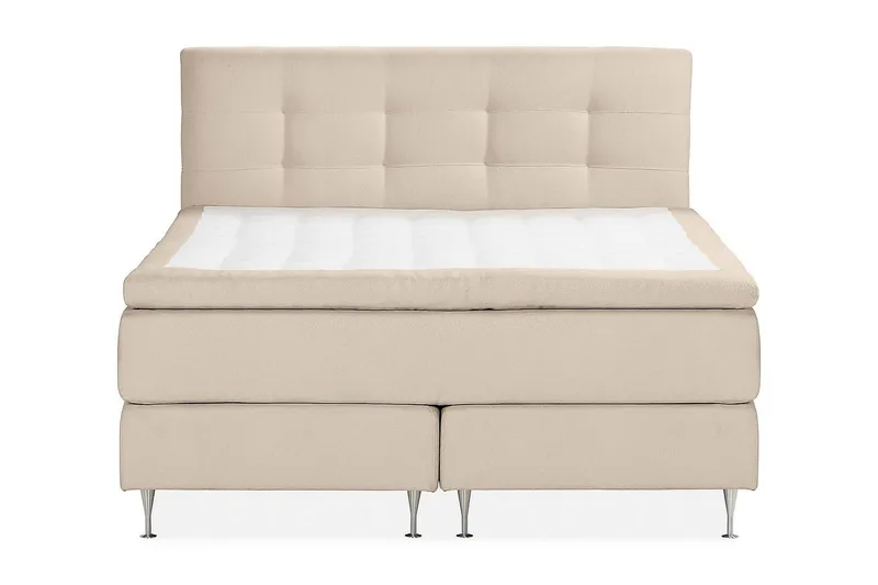 Oslo Lyx Kontinentalseng Boucle 160x200 - Beige - Møbler - Senger - Kontinentalsenger