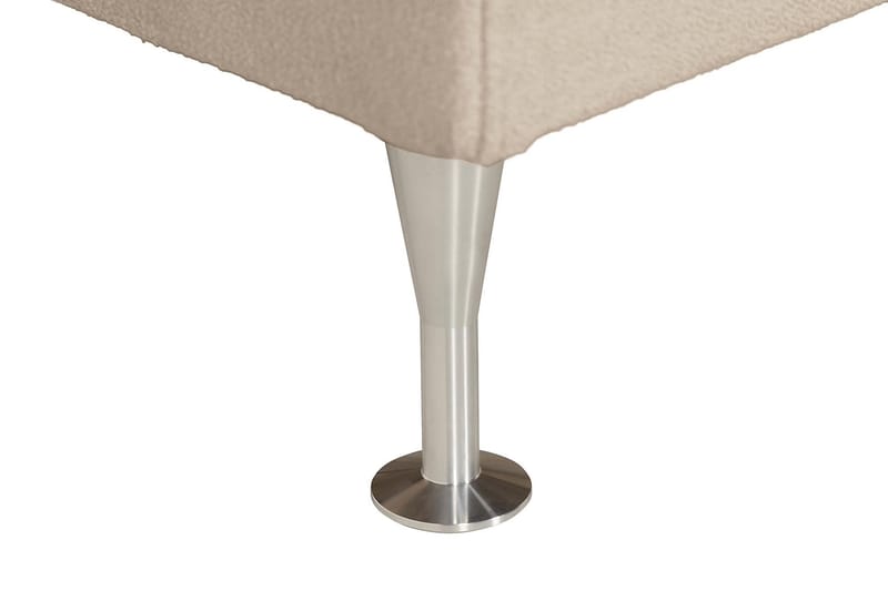 Oslo Lyx Sengepakke Boucle 140x200 Dypheftende Gavl - Beige - Møbler - Senger - Komplett sengepakke