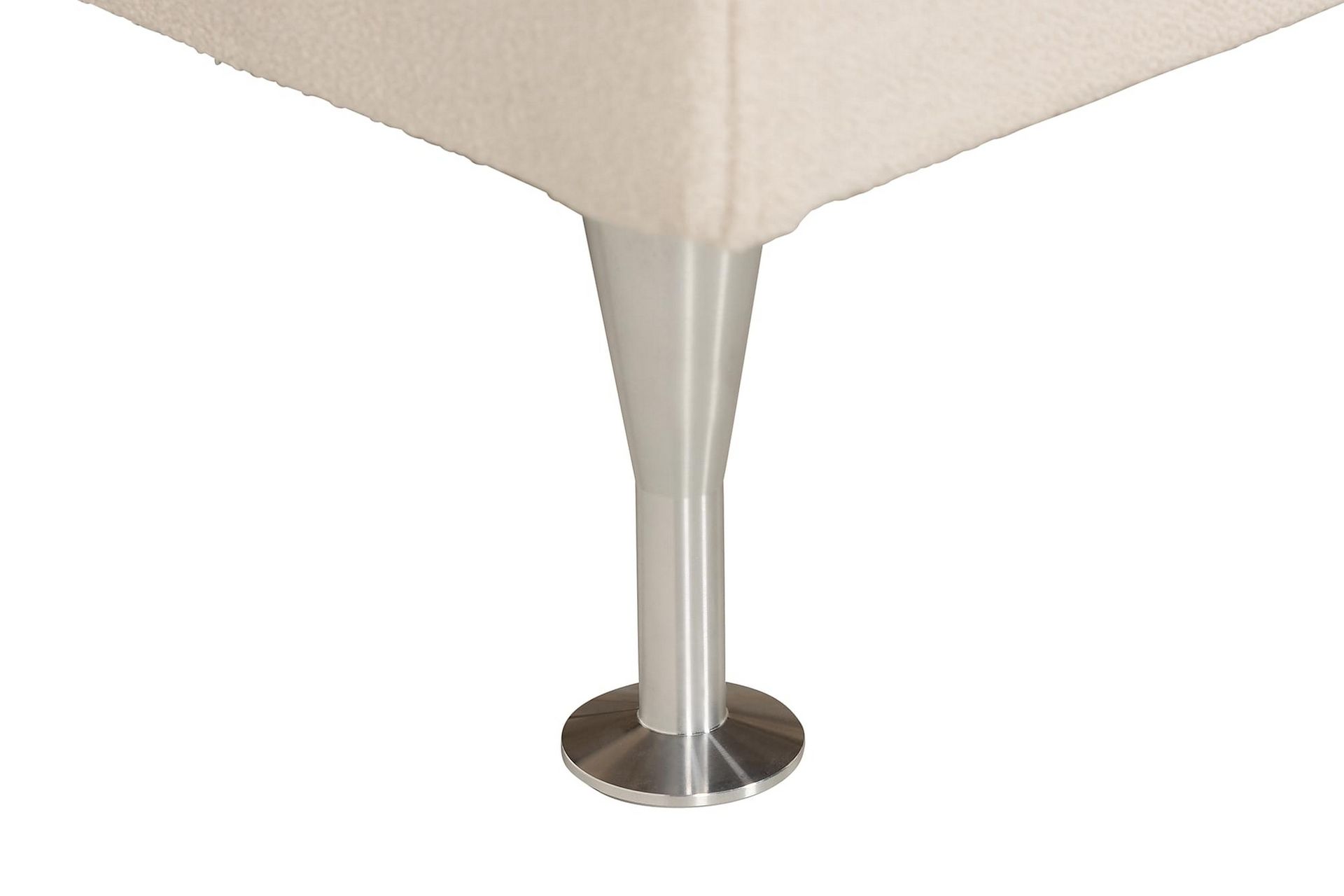 Oslo Lyx Sengepakke Boucle 140x200 Dypheftende Gavl - Lysebeige - Møbler - Senger - Komplett sengepakke