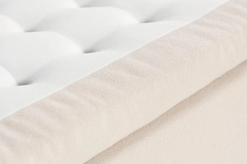 Oslo Lyx Sengepakke Boucle 140x200 Dypheftende Gavl - Lysebeige - Møbler - Senger - Kontinentalsenger