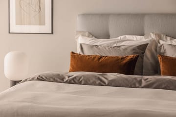 Oslo Lyx Sengepakke Boucle 160x200 Knappad Gavl - Grå - Møbler - Senger - Komplett sengepakke