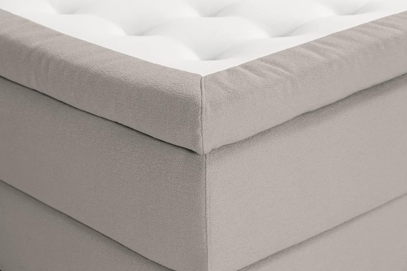 Oslo Lyx Sengepakke Boucle 180x200 Dypheftende Gavl - Grå - Møbler - Senger - Kontinentalsenger