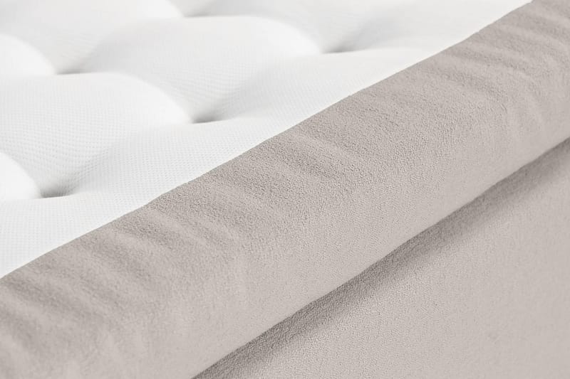 Oslo Lyx Sengepakke Boucle 180x200 Dypheftende Gavl - Grå - Møbler - Senger - Kontinentalsenger