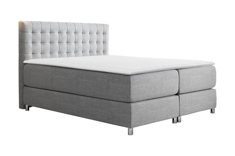 Plevoll Kontinentalseng 160x200, Lysegrå