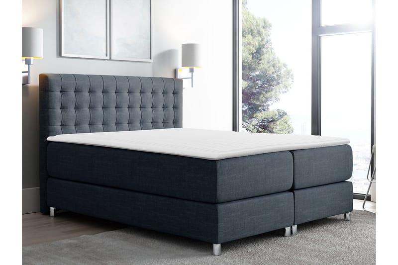 Plevoll Kontinentalseng 180x200 - Grå - Møbler - Senger - Kontinentalsenger