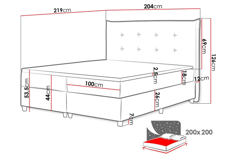 Prato Kontinentalseng 200x200 cm - Kontinentalsenger - Familieseng