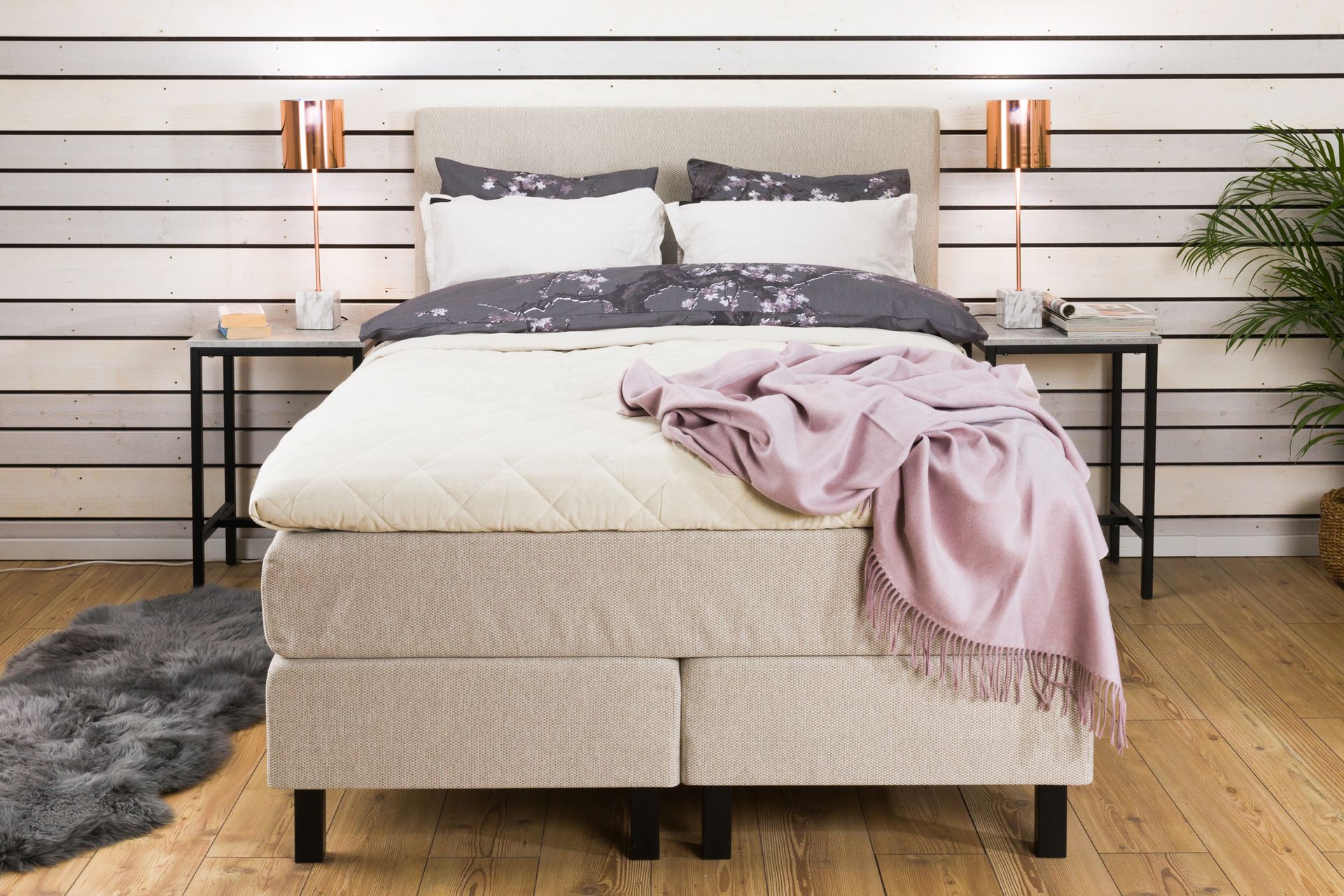 Princess Komplett Sengepakke 140x200 - Beige - Møbler - Senger - Komplett sengepakke