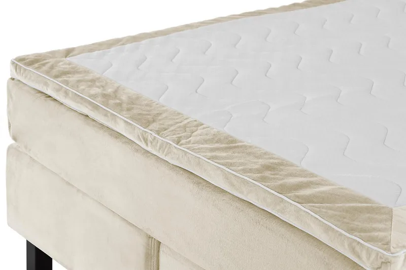 Princess Kontinentalseng 120x200cm - Beige/Fløyel - Møbler - Senger - Kontinentalsenger