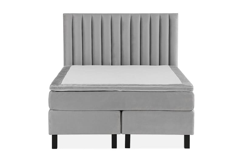 Princess Kontinentalseng 120x200cm, Lysegrå/Fløyel