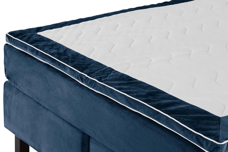 Princess Kontinentalseng 120x200cm - Mørkeblå/Fløyel - Møbler - Senger - Kontinentalsenger