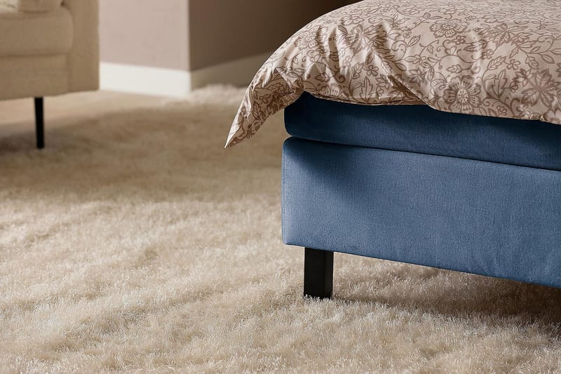 Princess Kontinentalseng 120x200cm - Mørkeblå/Fløyel - Møbler - Senger - Kontinentalsenger