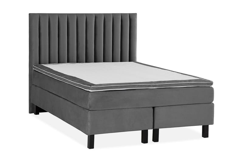 Princess Kontinentalseng 120x200cm - Mørkegrå/Fløyel - Møbler - Senger - Kontinentalsenger
