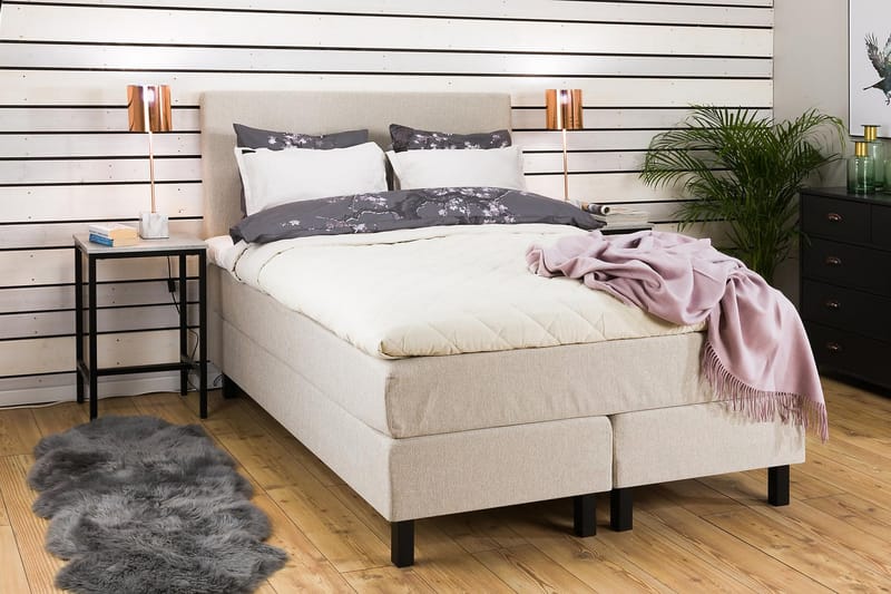 Princess Kontinentalseng 140x200 - Beige - Møbler - Senger - Komplett sengepakke
