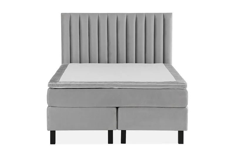 Princess Kontinentalseng 140x200 cm - Lysgrå/Fløyel - Møbler - Senger - Kontinentalsenger