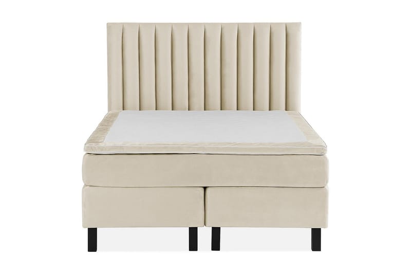 Princess Kontinentalseng 140x200cm - Beige/Fløyel - Møbler - Senger - Kontinentalsenger