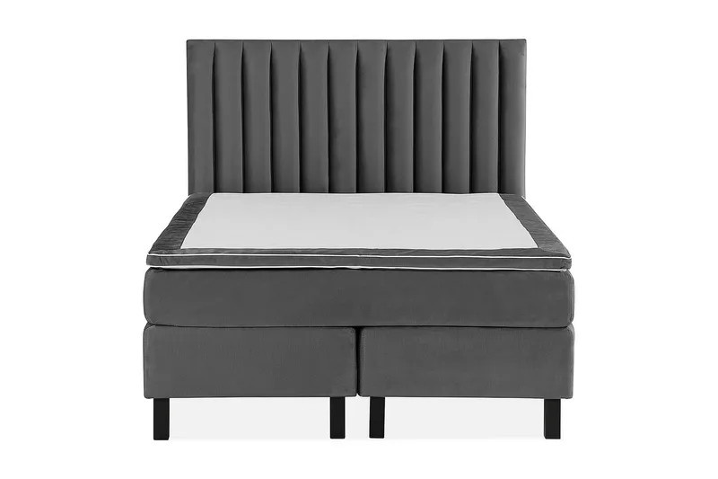 Princess Kontinentalseng 140x200cm - Mørkegrå/Fløyel - Møbler - Senger - Kontinentalsenger