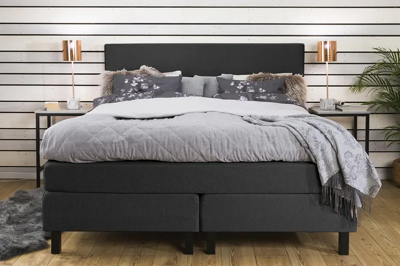 Princess Kontinentalseng - 160x200 Grå - Møbler - Senger - Kontinentalsenger