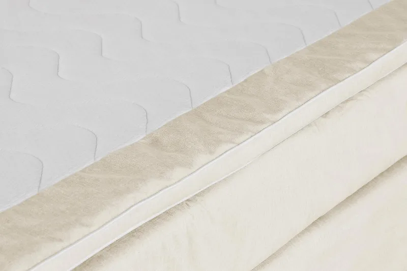 Princess Kontinentalseng 160x200cm - Beige/Fløyel - Møbler - Senger - Kontinentalsenger