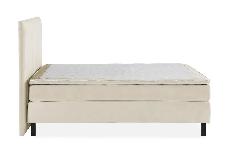 Princess Kontinentalseng 160x200cm - Beige/Fløyel - Møbler - Senger - Kontinentalsenger
