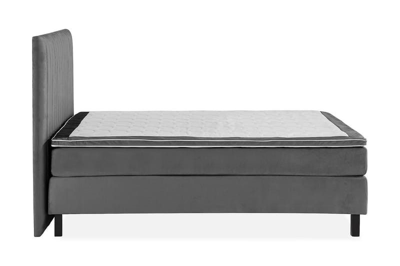 Princess Kontinentalseng 160x200cm - Mørkegrå/Fløyel - Møbler - Senger - Kontinentalsenger