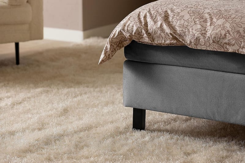 Princess Kontinentalseng 160x200cm - Mørkegrå/Fløyel - Møbler - Senger - Kontinentalsenger