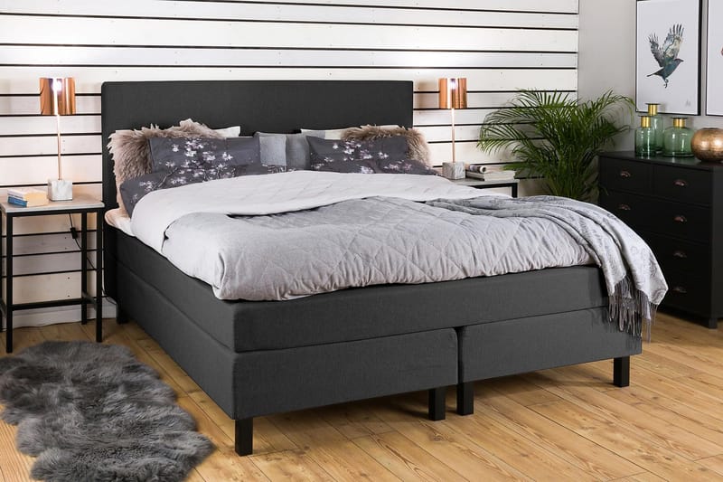 Princess Kontinentalseng - 180x200 Grå - Møbler - Senger - Kontinentalsenger