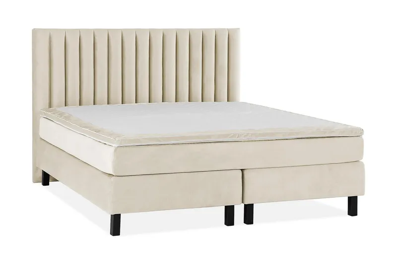 Princess Kontinentalseng 180x200cm - Beige/Fløyel - Møbler - Senger - Kontinentalsenger