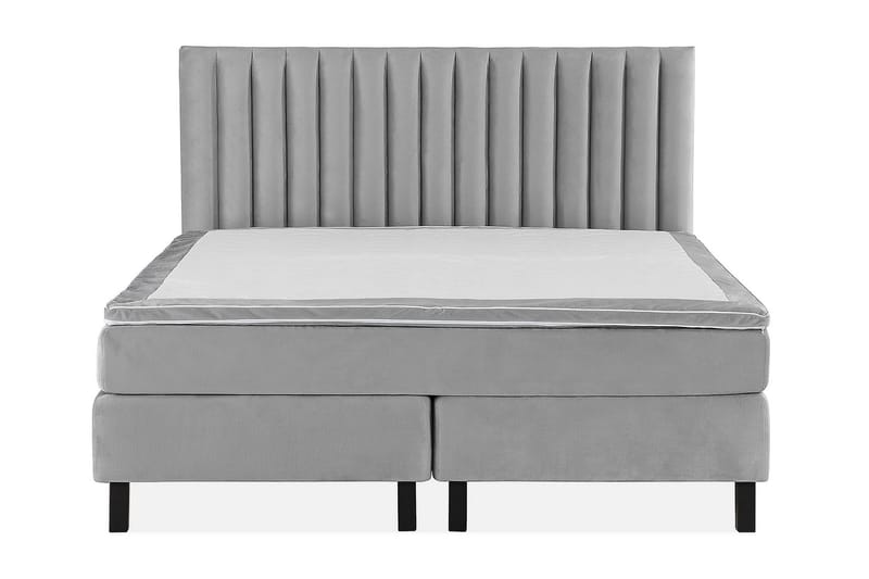 Princess Kontinentalseng 180x200cm - Lysegrå/Fløyel - Møbler - Senger - Kontinentalsenger