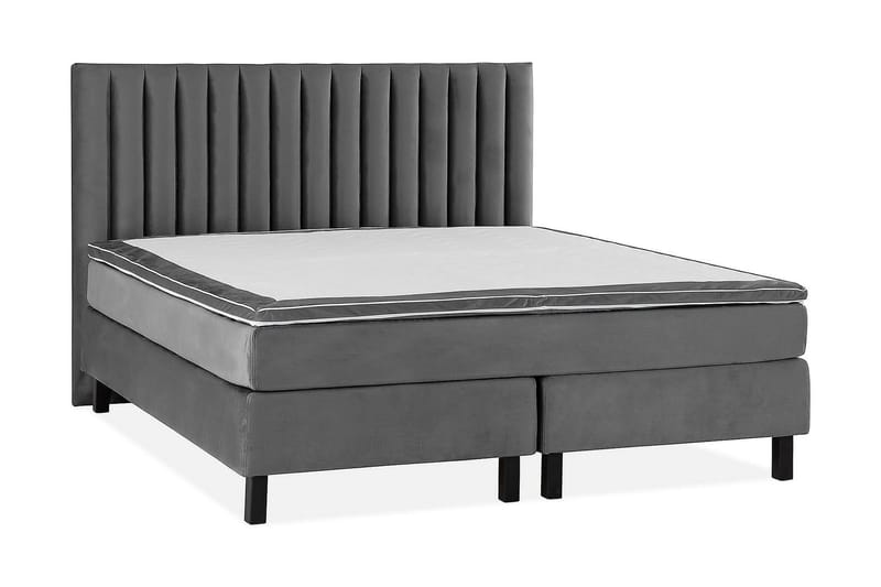 Princess Kontinentalseng 180x200cm - Mørkegrå/Fløyel - Møbler - Senger - Kontinentalsenger