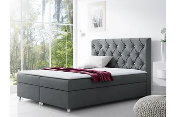 Roma Sengepakke 200x200 cm - Grå - Møbler - Senger - Kontinentalsenger