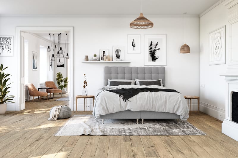 Royal Komplett Sengepakke Kontinentalseng 140x200 - Svart - Møbler - Senger - Komplett sengepakke