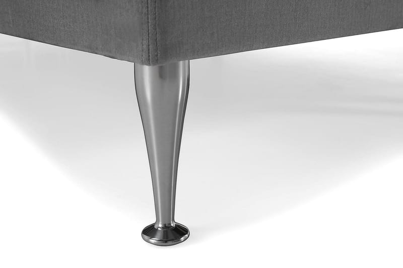 Royal Velvet Komplett Sengepakke 160x200 cm - Lysegrå med Høye Sølvben - Møbler - Senger - Kontinentalsenger